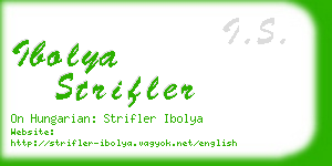 ibolya strifler business card
